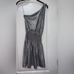 Ramy Brook Silver metallic mini dress